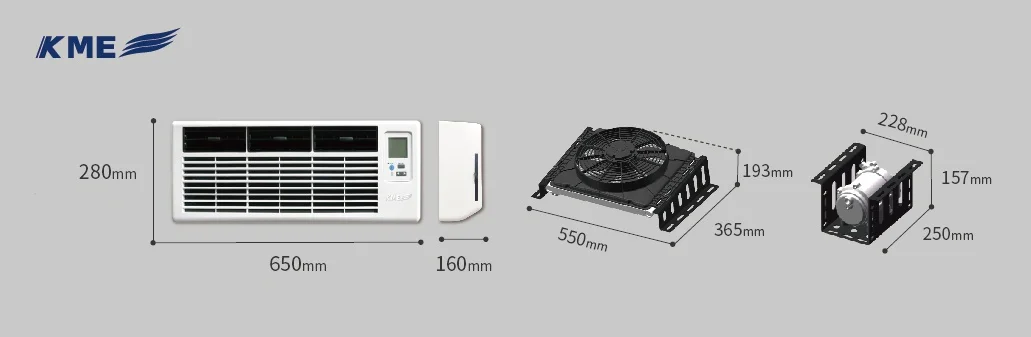 Bottom Mounted Modular Split Single Fan RV AC Unit 9