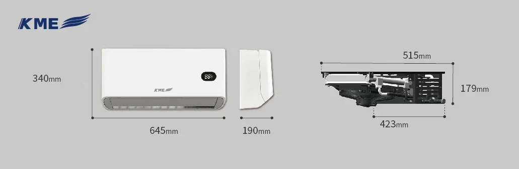 Ultra Light Bottom Mount Wall Split RV AC Unit 10