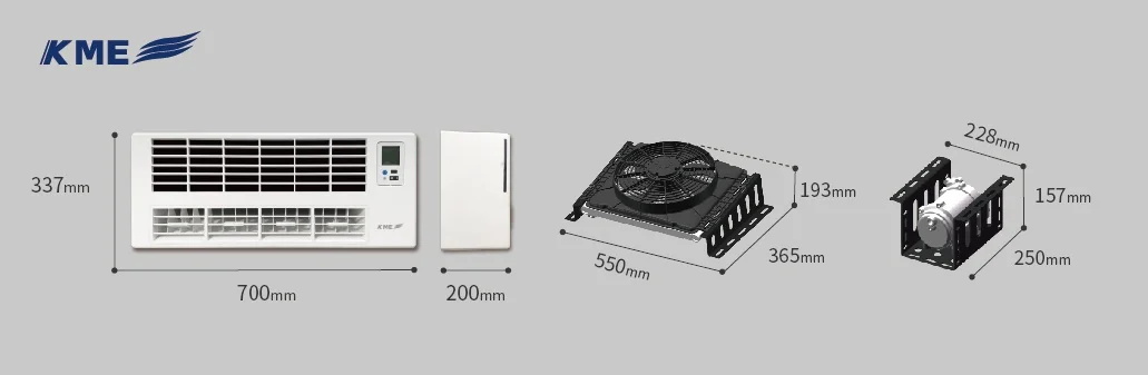 Bottom Mounted Modular Split Single Fan RV AC Unit 7