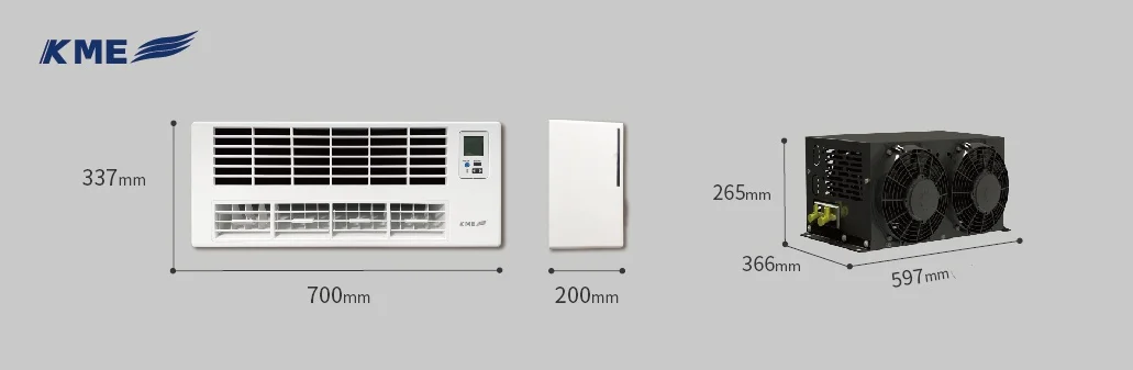 Bottom Mounted Wall Split Dual Fan Rv Ac Unit 7