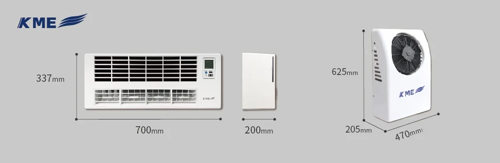 Back Mounted Wall Split Single Fan RV AC Unit 2