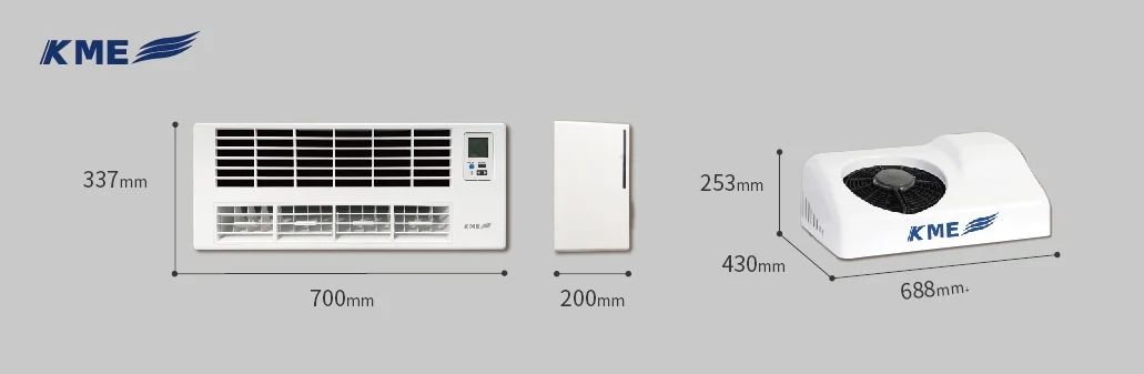 Rooftop Mounted Wall Split Single Fan RV AC Unit 7