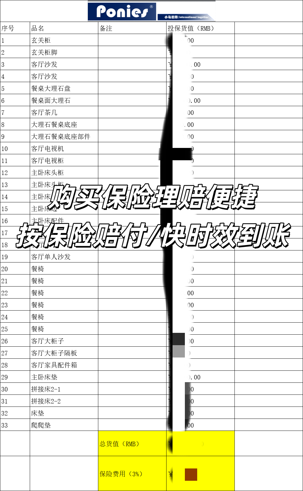 海運家具到國外