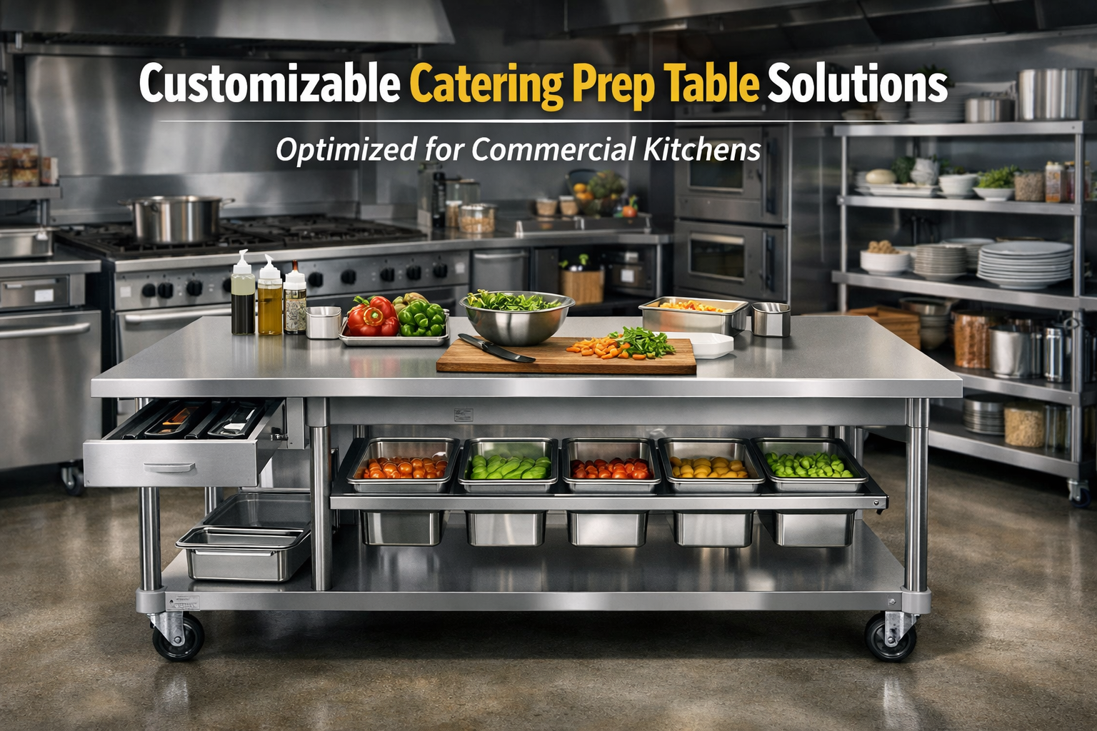 Customizable Catering Prep Table Solutions for Commercial Kitchens | HIYOO