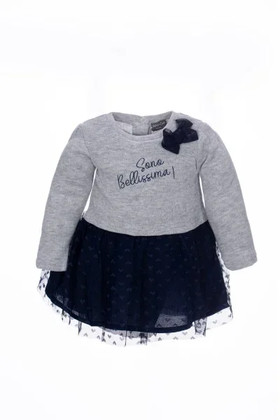 girls marl grey dress