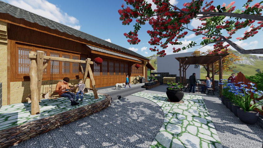 鄭州新中式風格別墅花園設計施工圖一體化 湖北棠雅園林景觀設計供應