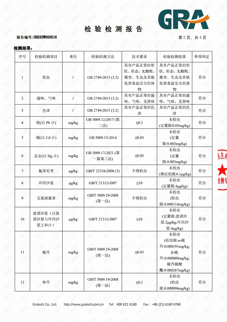 蛋黃液檢測報告