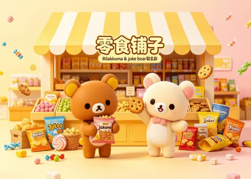 零食鋪?zhàn)涌缃珉pIP，輕松熊×自嘲熊聯(lián)名禮盒萌趣上市