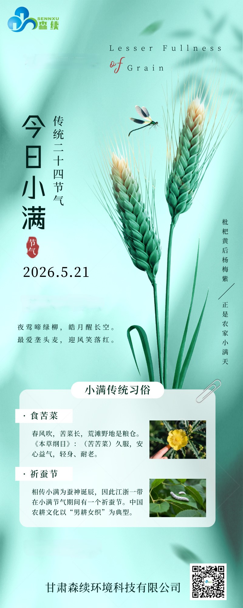 傳統(tǒng)二十四節(jié)氣：小滿（小滿知時節(jié)，奮進正當(dāng)時）