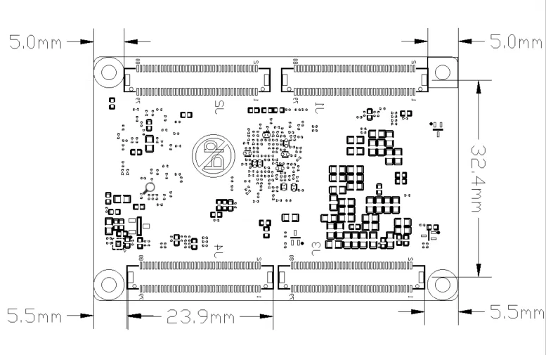 RK3576核心板背面尺寸