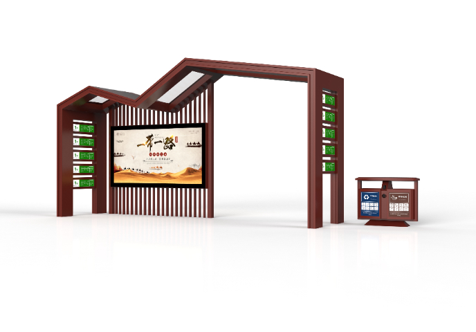 浙江昉雨顶棚候车亭LED灯带配置,候车亭