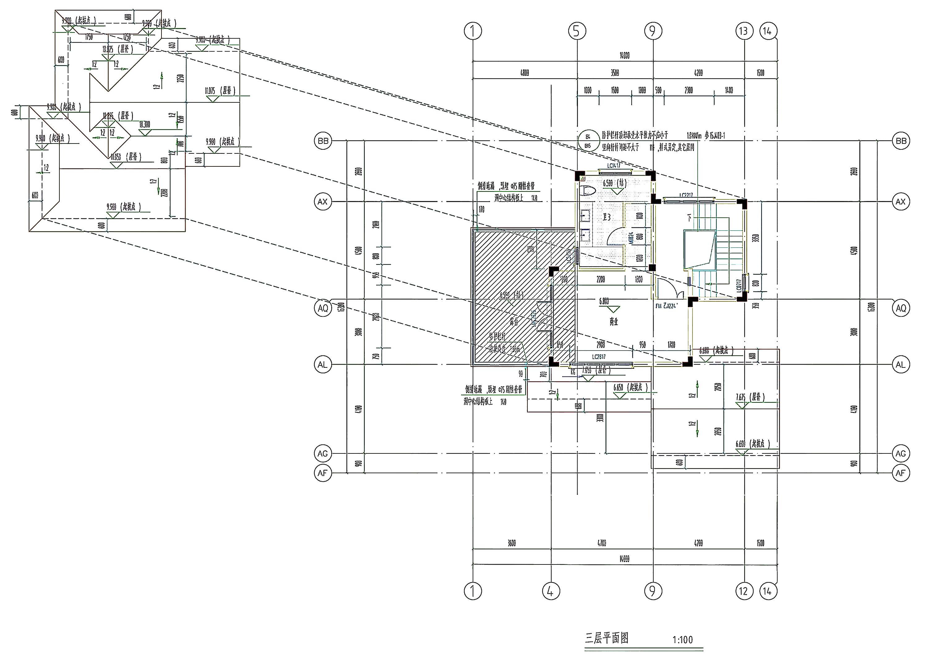 三层别墅户型设计施工图