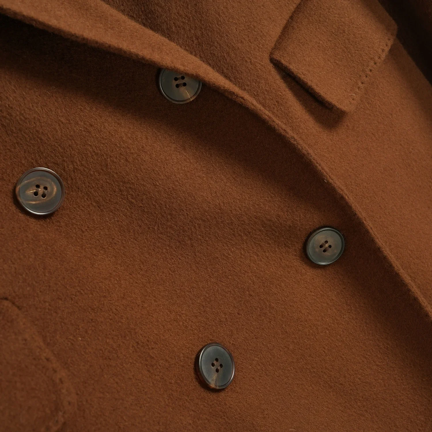 Ladies Brown Camel Wool Coat