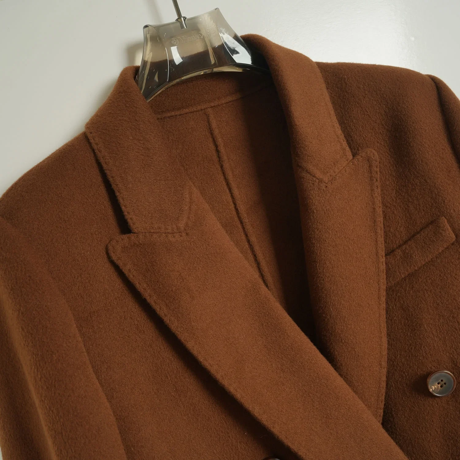 Ladies Brown Camel Wool Coat