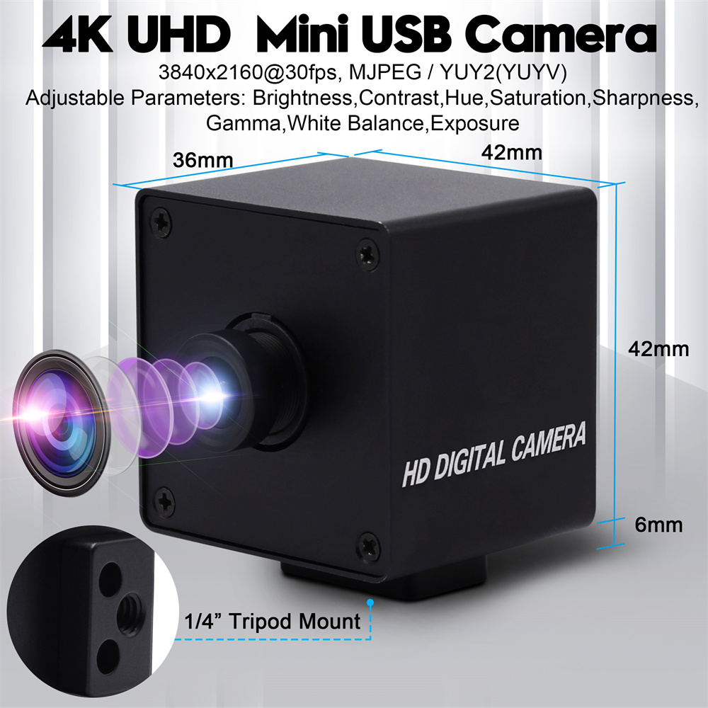 Select Usb Camera ELP 4K USB Wide Angle Webcam - High-Quality USB2.0 PC Security Camera