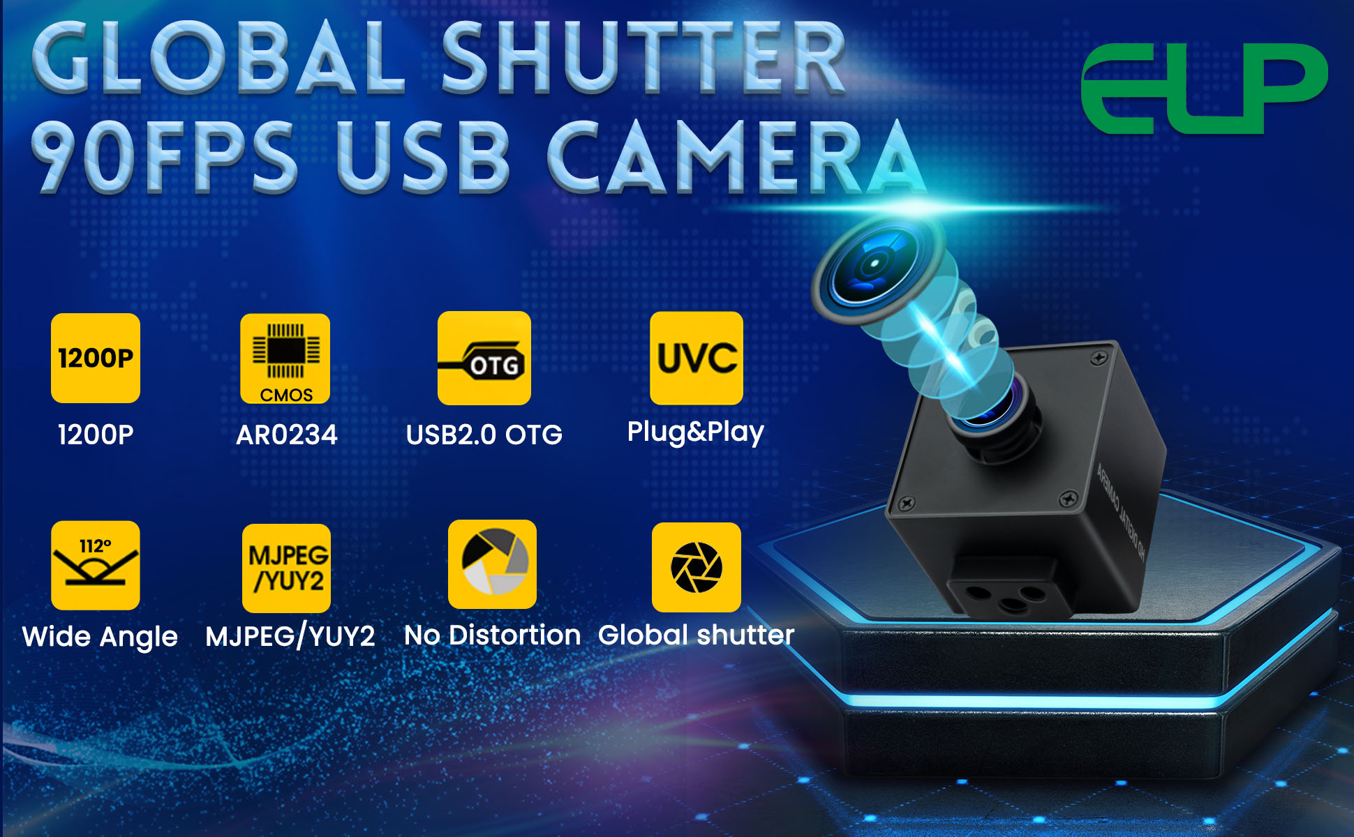 High Frame USB Security Camera - ELP Global Shutter USB 2.0 PC Camera ...