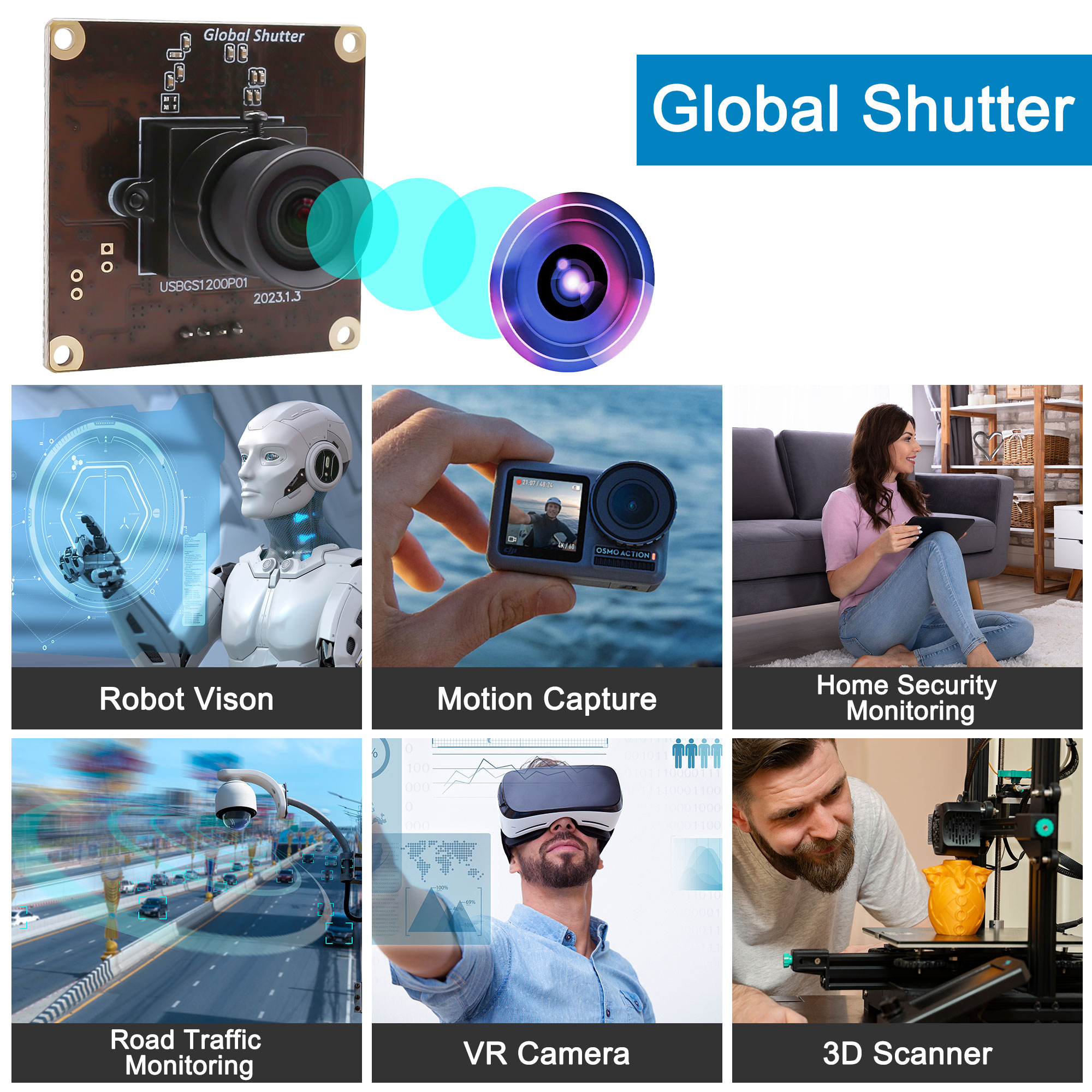 High-Speed USB Camera 1920x1200P 90fps - No Distortion Lens & Best Prices