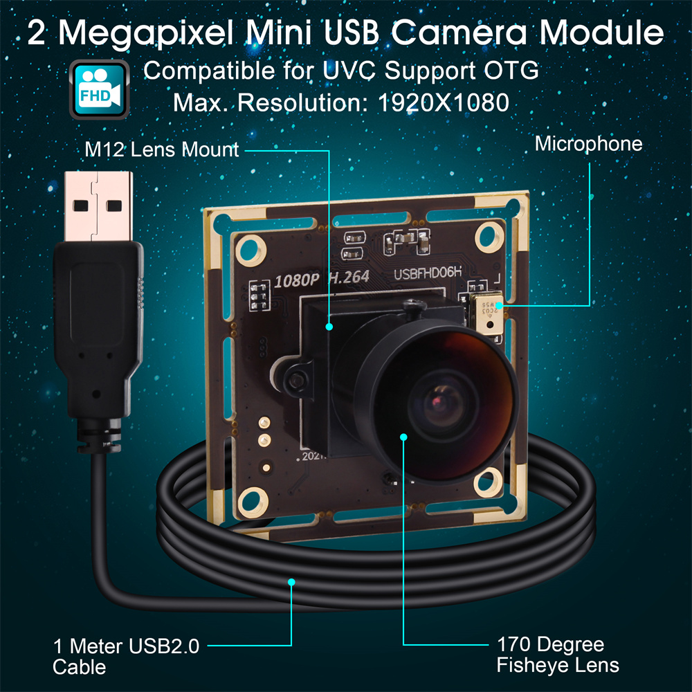 Buy ELP Fisheye 2MP USB Camera Module with IMX323 Sensor - Low Light ...
