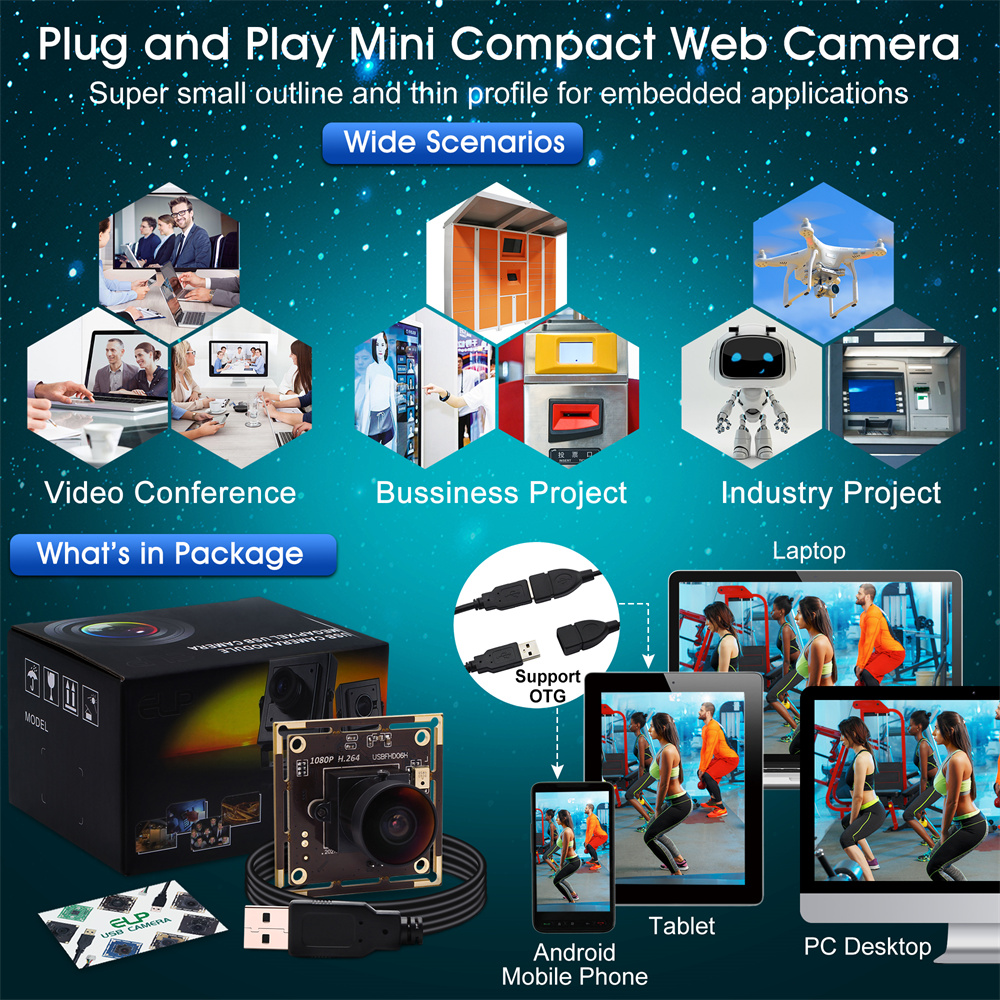 Buy ELP Fisheye 2MP USB Camera Module with IMX323 Sensor - Low Light ...