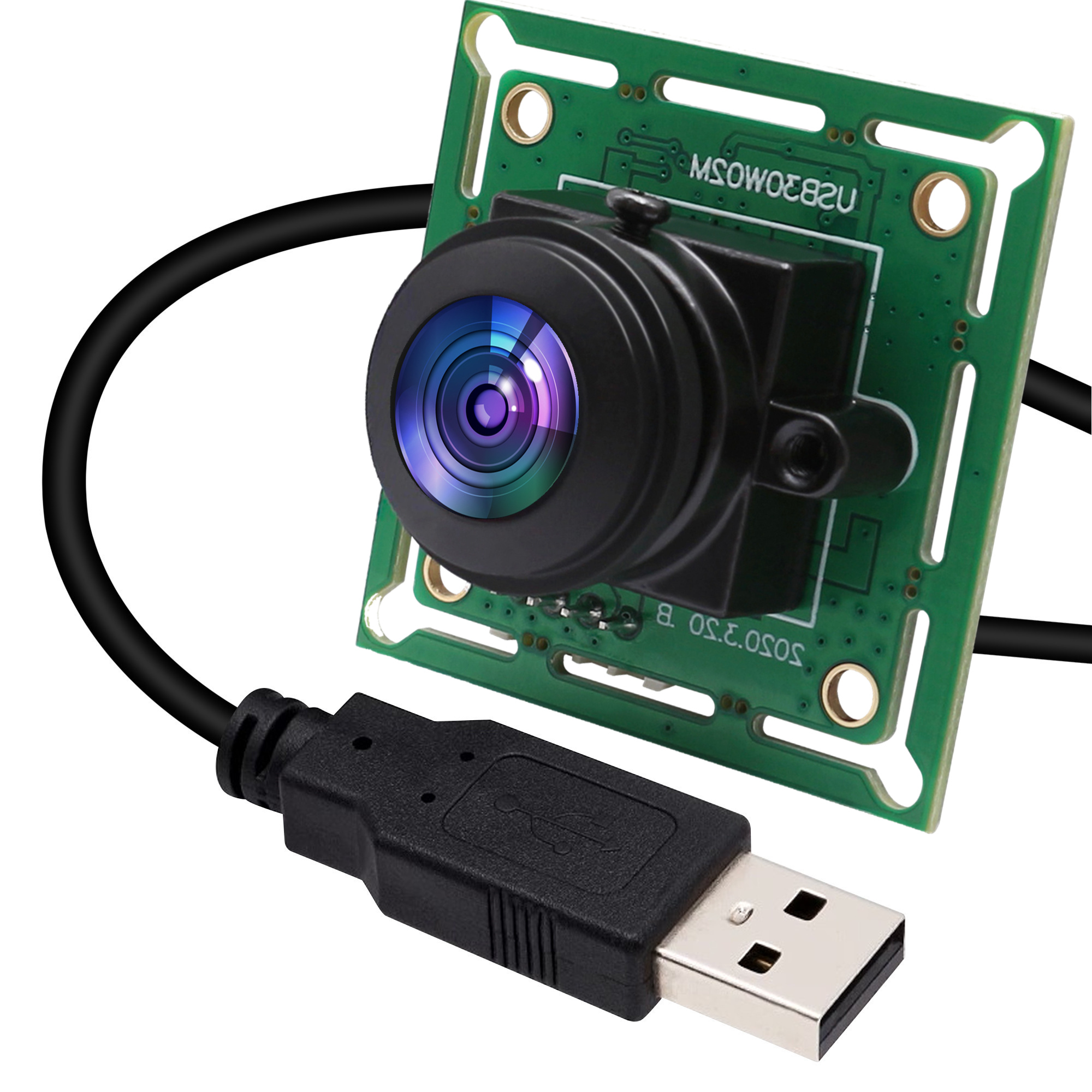ELP Mini USB Camera Module - Wide Angle Fisheye, 640x480 60fps