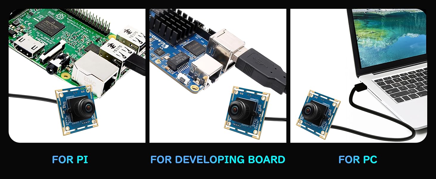 ELP 8MP USB Webcam Module - 180° Fisheye for Industrial Use
