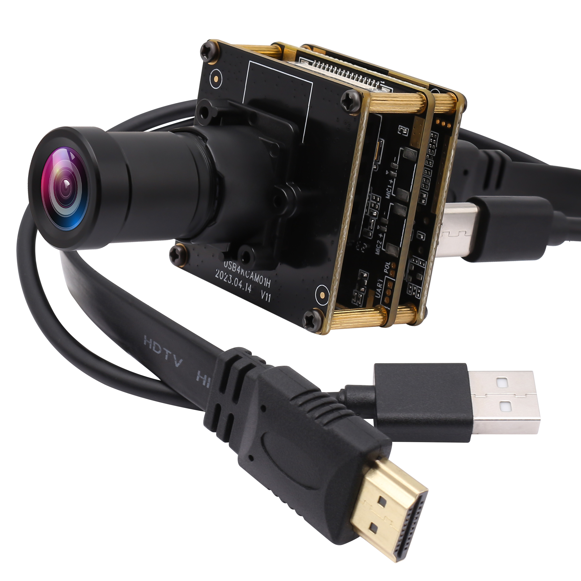 ELP 4K USB & HDMI Camera Module - High Quality PC Webcam with Black ...