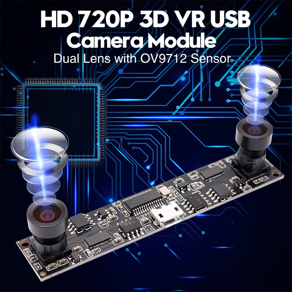 Usb Measurement Camera ELP MJPEG 1280×720 Dual Lens OV9712 Industrial USB Camera