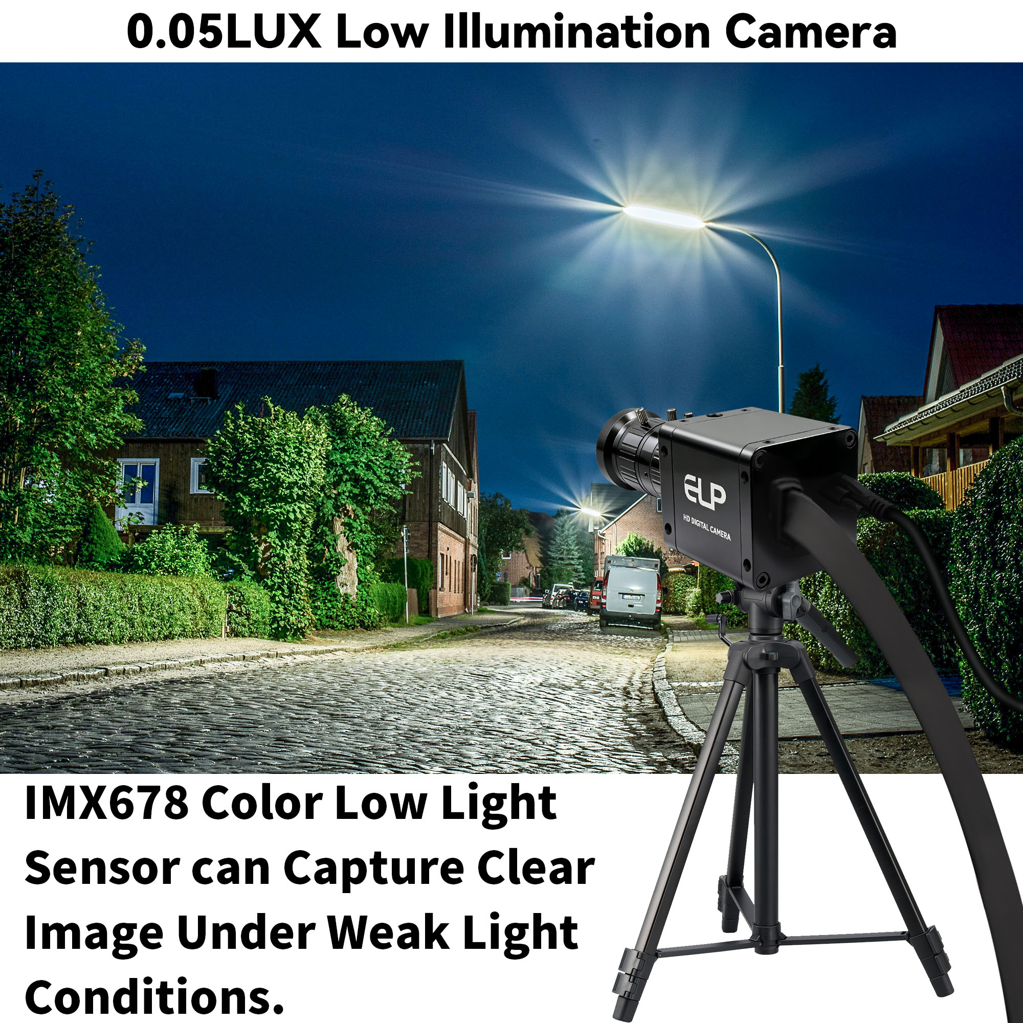 ELP IMX678 4K 60fps H.264 Industrial Camera with HDMI and USB 3.0 Low Light &amp; HDR and 3.6-10mm Manual Zoom Lens (3X Optical Zoom)