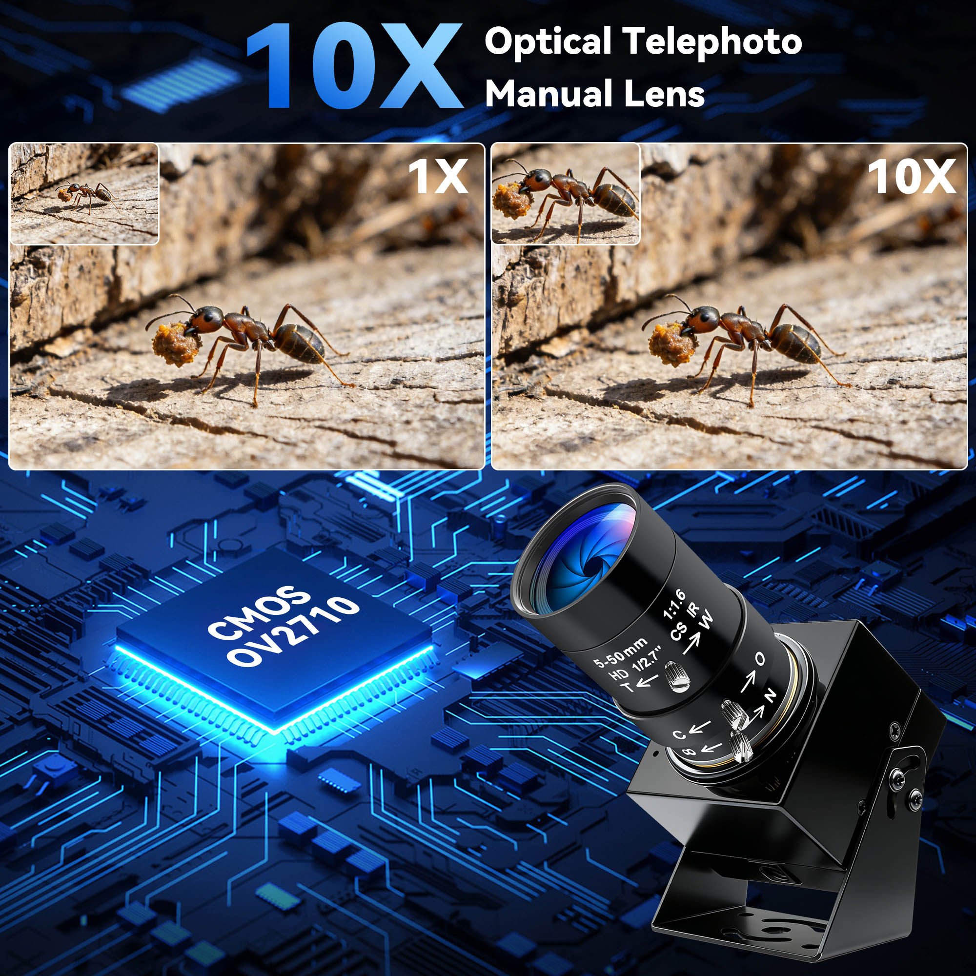 ELP USB Camera OV2710 - 1080P 100fps High Speed Webcam