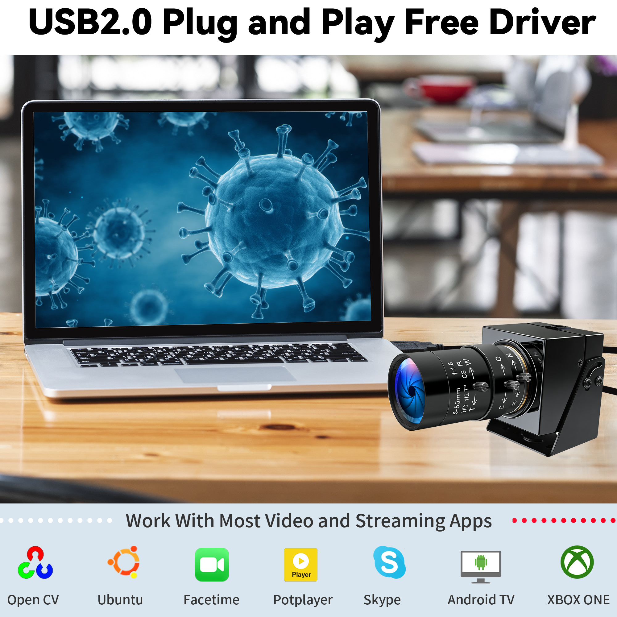 ELP USB Camera OV2710 - 1080P 100fps High Speed Webcam