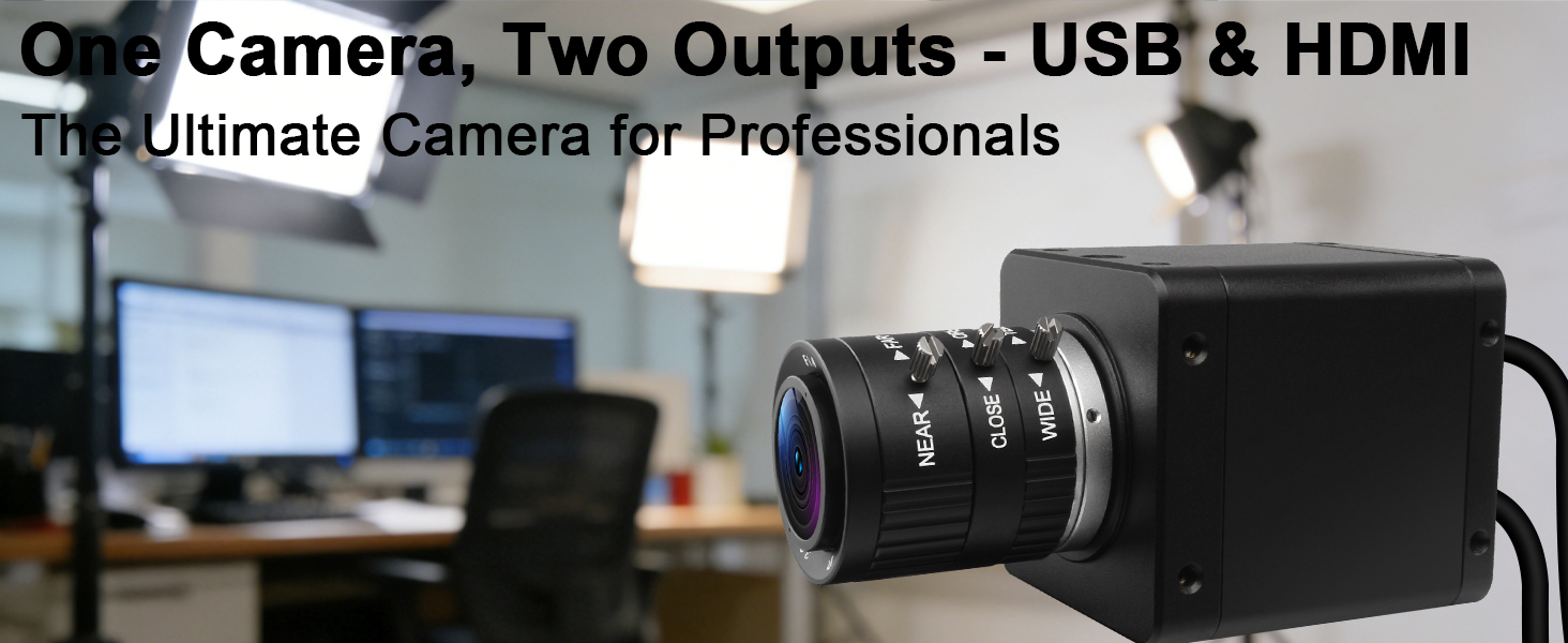 ELP IMX678 4K 60fps H.264 Industrial Camera with HDMI and USB 3.0 Low Light &amp; HDR and 3.6-10mm Manual Zoom Lens (3X Optical Zoom)