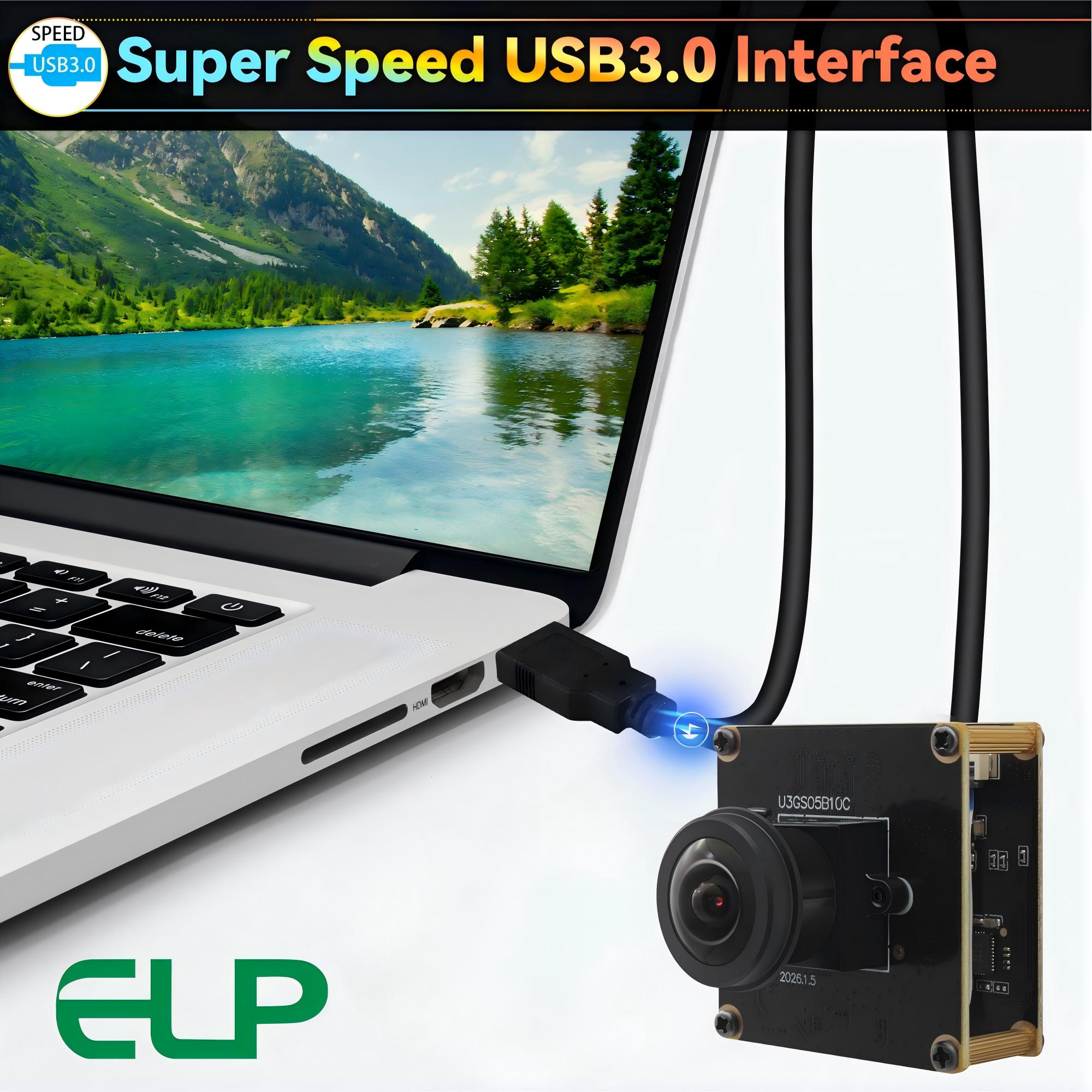 ELP USB3.0 Camera Module - 5MP Global Shutter, 60FPS