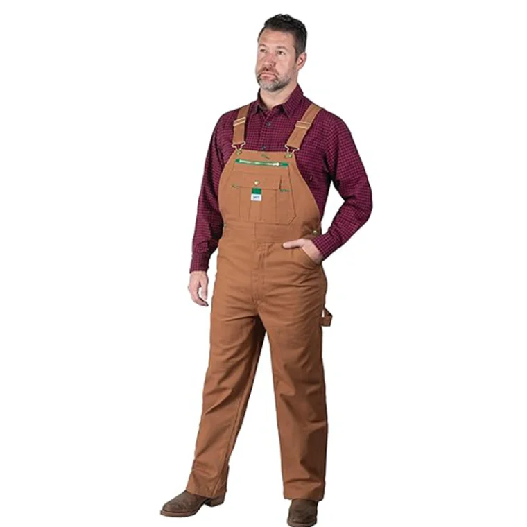 Mens Cotton Polyester Plus Size Resistant Multi Pocket Bib Overall