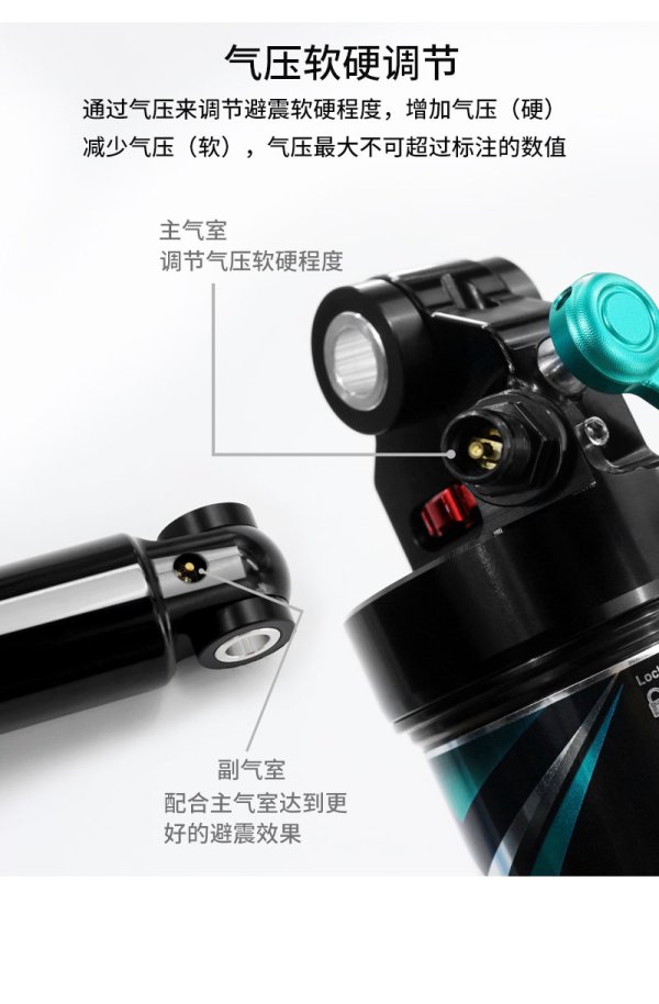 自行車安裝雙氣室氮?dú)廛浳埠竽? title=