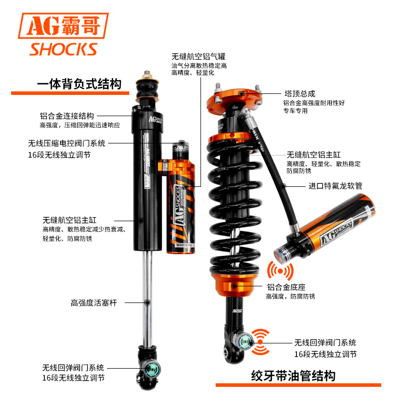 道奇公羊5500定制無線電控氮氣減震器