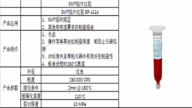 河南亞洲SMT貼片紅膠TDS 帕克威樂新材料供應(yīng)