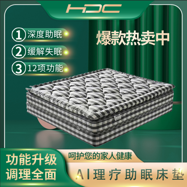 九千睡 AI 理療助眠床墊 全自動(dòng)按摩理療助眠止鼾 實(shí)時(shí)健康檢測 語音隨心聊天 家居控制 音樂療愈
