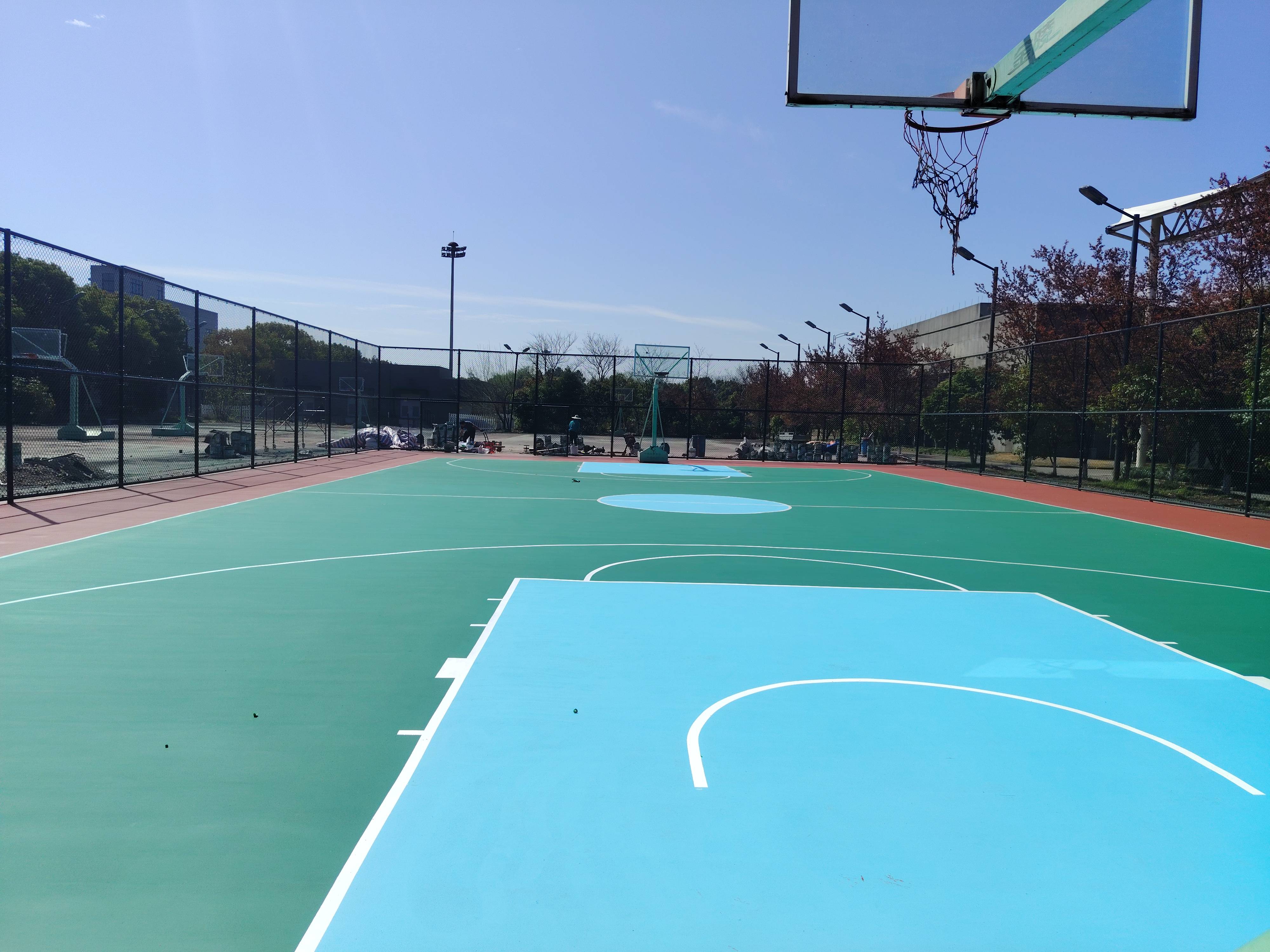 杭州硅PU籃球場完工