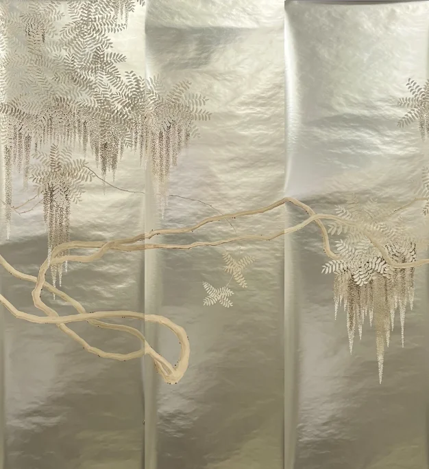 pearlescent silk wallpaper