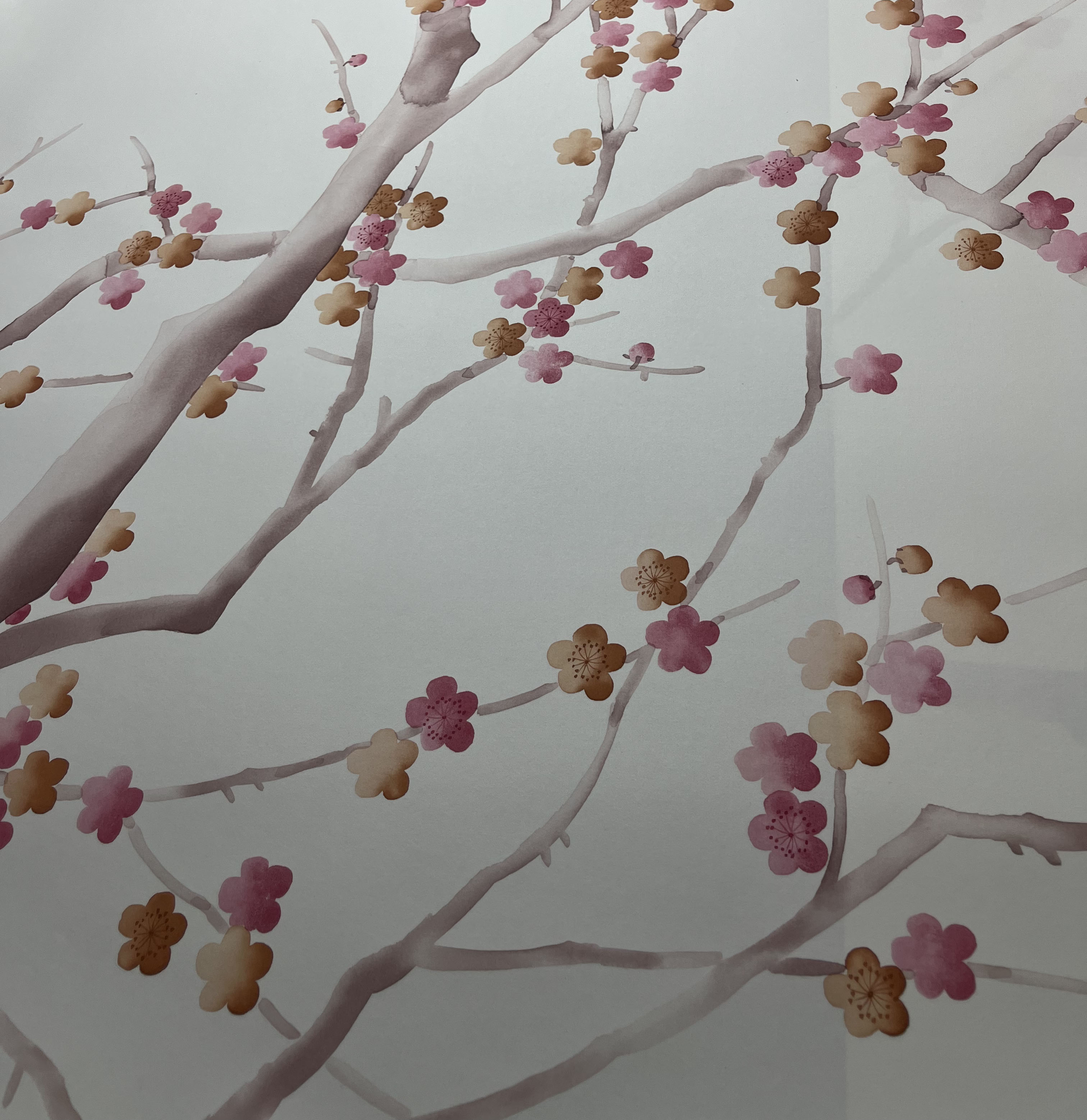 custom pearlescent silk wallpaper