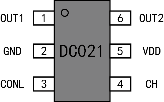 C:/Users/DCDZ/Desktop/網(wǎng)站搭建/芯片示意圖/DC021/DC021 SOT23-6.pngDC021 SOT23-6