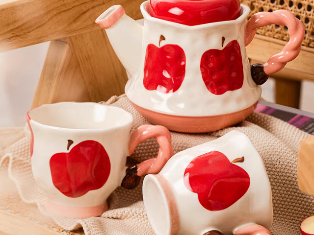 江西休閑陶瓷杯具套裝,陶瓷杯具