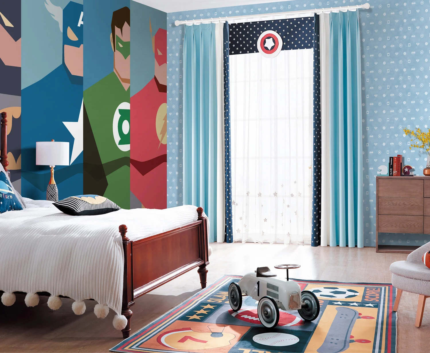 Modern Marvel Superheroes Paper Wall Mural for Your Space