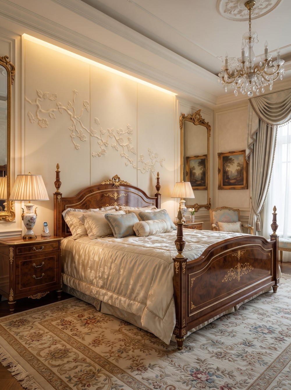 3D Carved Floral Leather Hard Wall Panel, Curved‑Compatible Cut‑Out Flower Wall Panel for Luxury Accent Wall