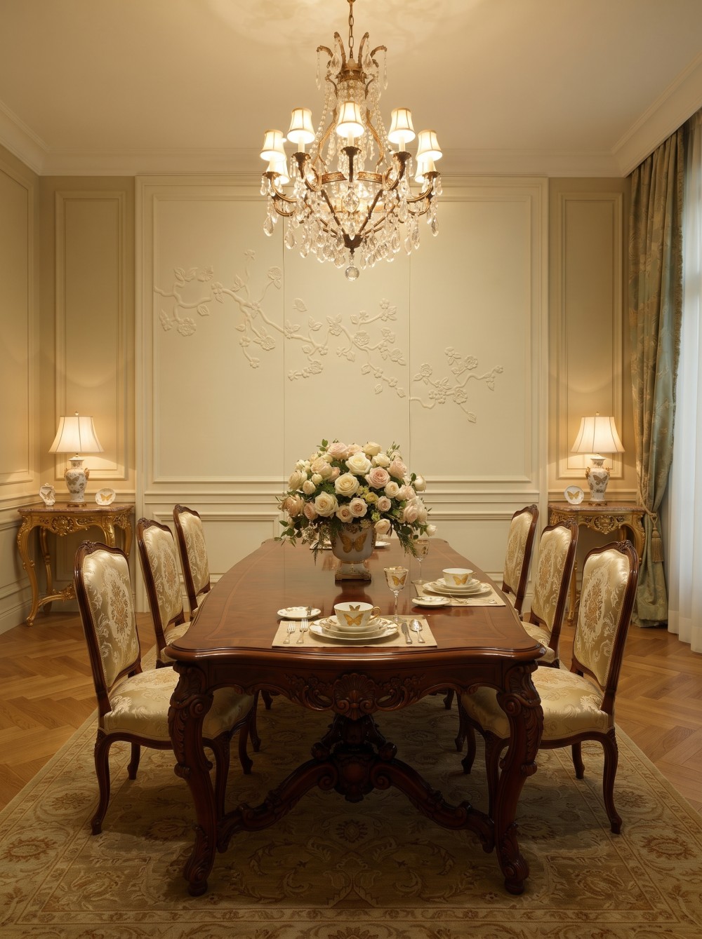 3D Carved Floral Leather Hard Wall Panel, Curved‑Compatible Cut‑Out Flower Wall Panel for Luxury Accent Wall