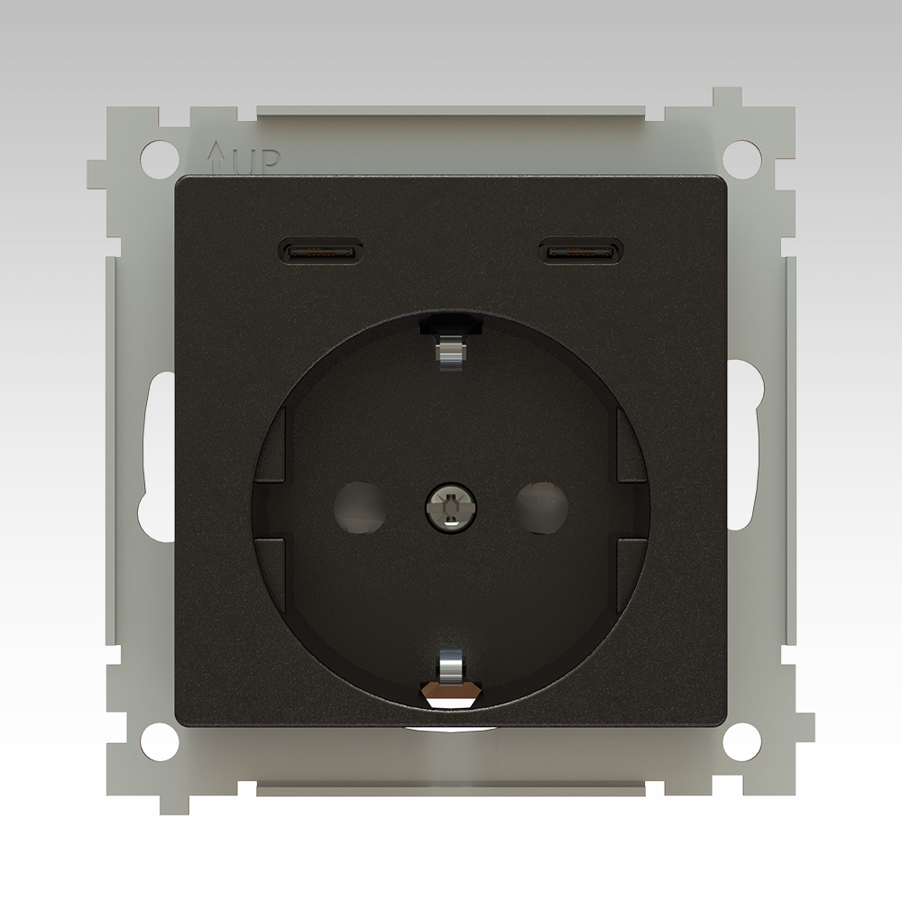 84-單孔歐式插座|2C 20W墻面，桌椅快充插座|CE CB ROSH 認(rèn)證|環(huán)保材料