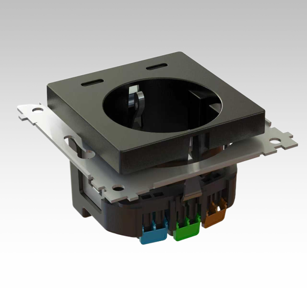 84-單孔歐式插座|2C 20W墻面，桌椅快充插座|CE CB ROSH 認(rèn)證|環(huán)保材料