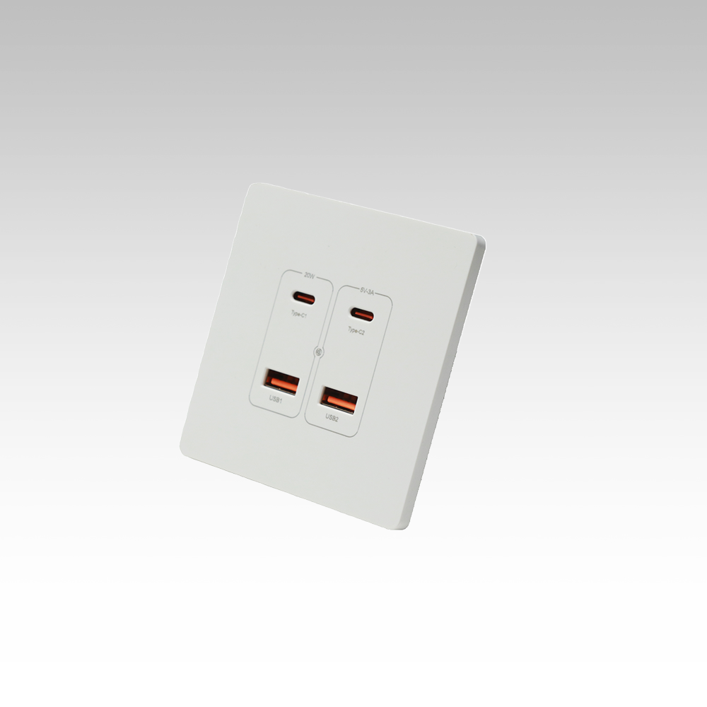 86*86 墻面2A2C| 65W大功率USB快充插座|3C認(rèn)證