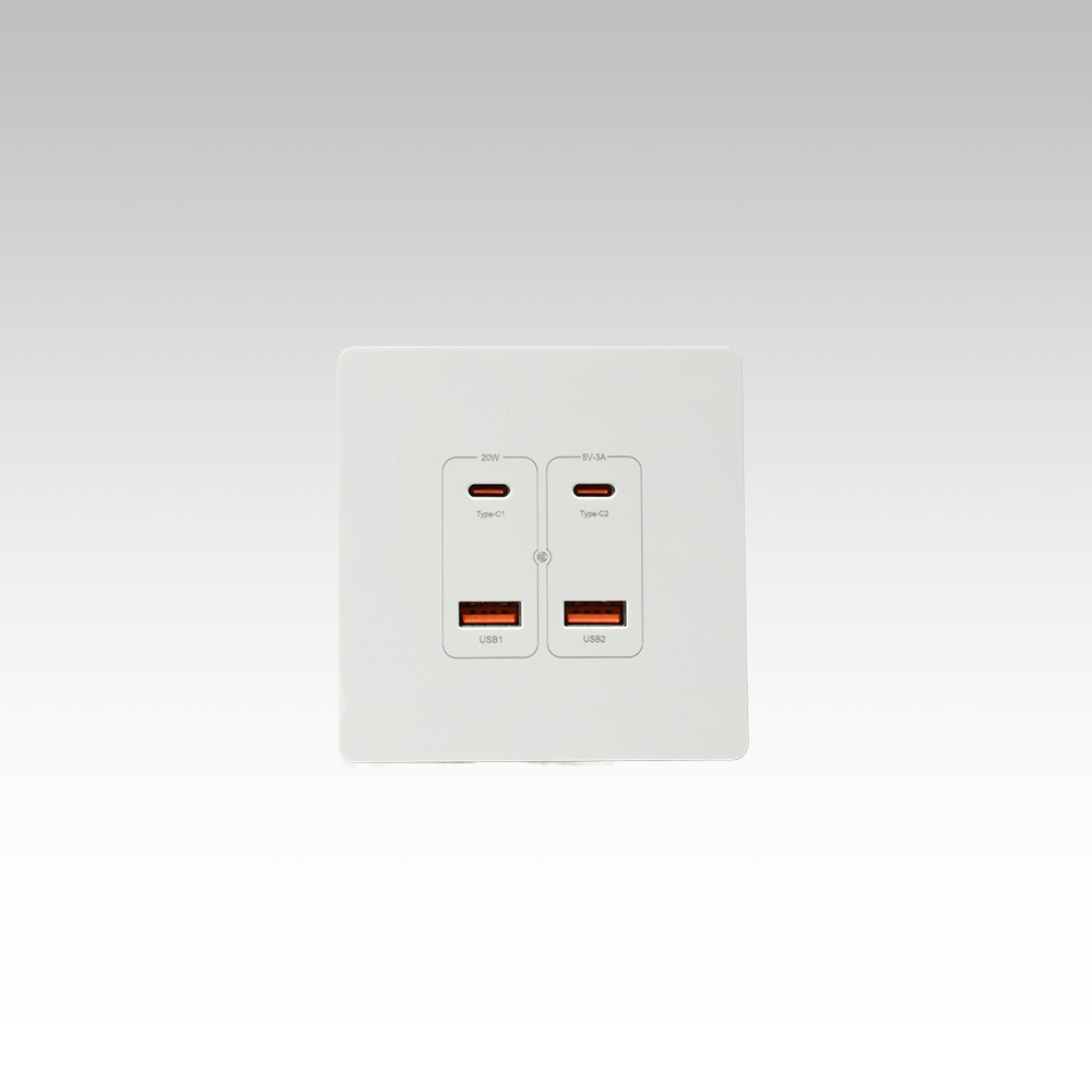 86*86 墻面2A2C| 65W大功率USB快充插座|3C認(rèn)證