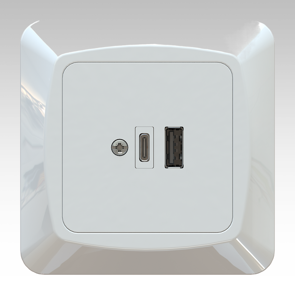 84/86 墻面A+C |65W大功率USB快充插座|CE ROSH認證